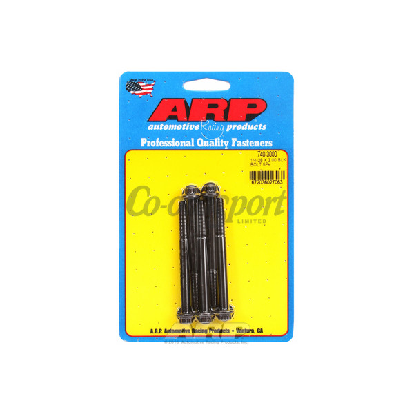 ARP 1/4-28 x 3.000 12pt black oxide bolts image