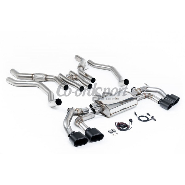 Milltek Exhaust - OPF GPF Back Valved with Cerakote Black Oval Ti image