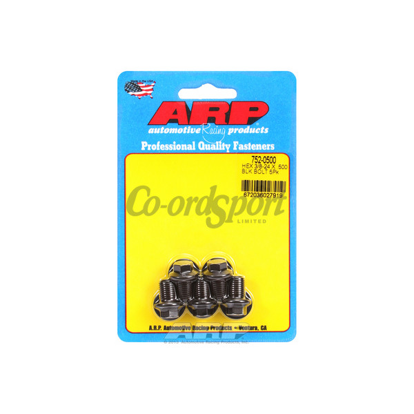 ARP 3/8-24 x .500 hex black oxide bolts image