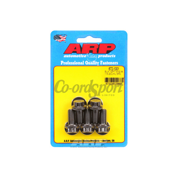 ARP M10 x 1.50 x 20 12pt black oxide bolts image