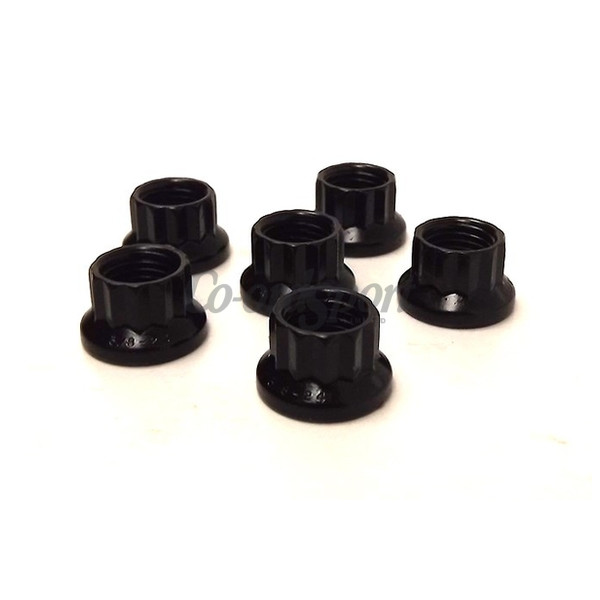 3/8-24 Black 12pt Nut image