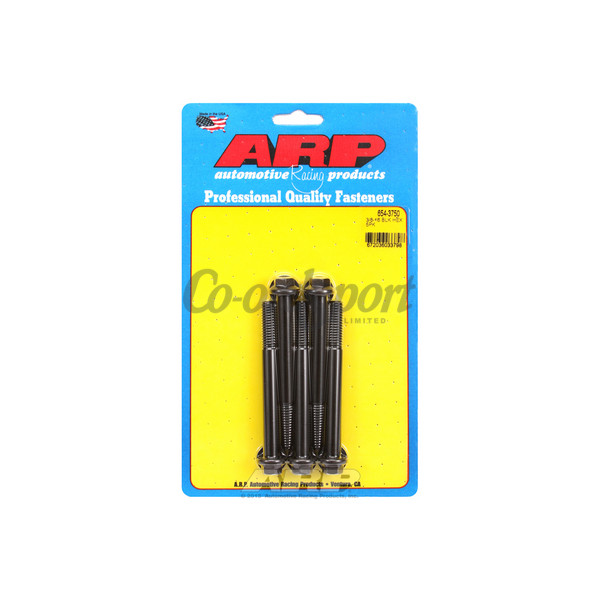 ARP 3/8-16 x 3.750 hex 7/16 wrenching black oxide bolts image