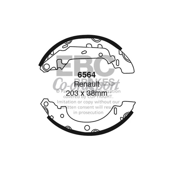 EBC BRAKE SHOE SET image