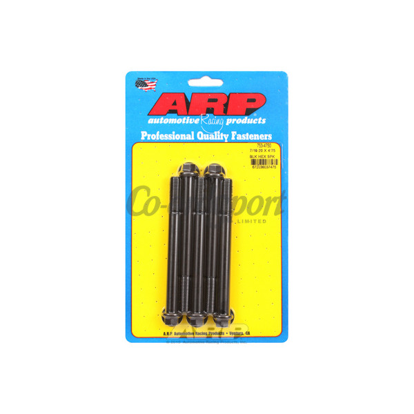 ARP 7/16-20 x 4.750 hex black oxide bolts image
