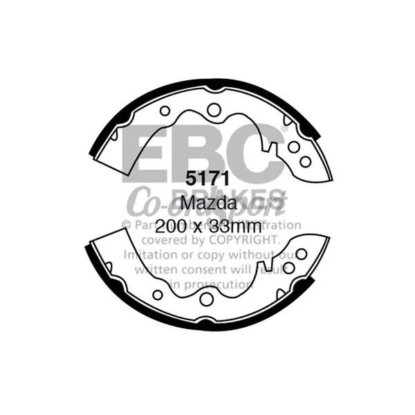 EBC BRAKE SHOE SET image