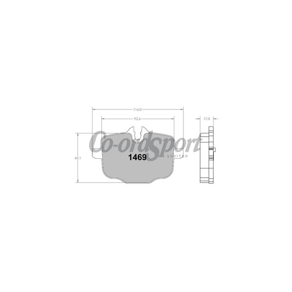 PFC 1469 RACE PAD SET - 332 CMPD 17 MM image