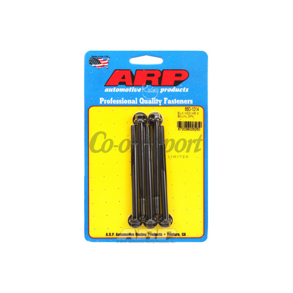 ARP M6 x 1.00 x 90 hex black oxide bolts image