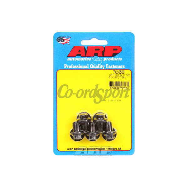 ARP 3/8-24 x .500 12pt black oxide bolts image