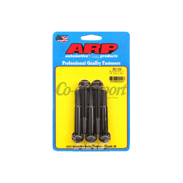 ARP M10 x 1.50 x 70 hex black oxide bolts image