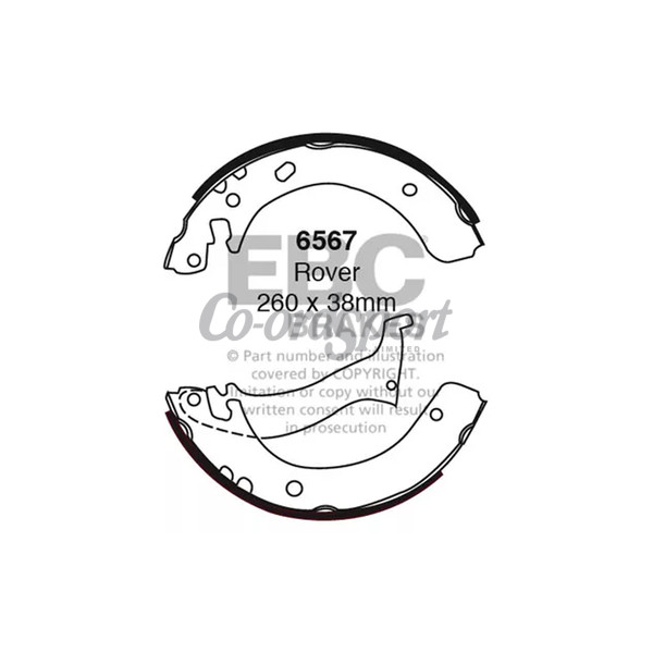 EBC BRAKE SHOE SET image