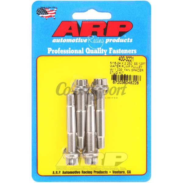 ARP 5/16-24 X 2.250 SS 12pt water pump pulley w/ 1.000 fan image