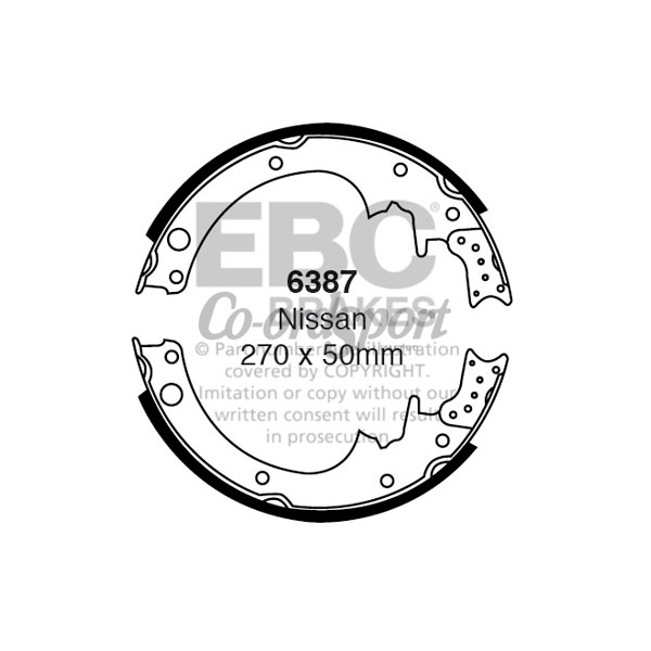 EBC BRAKE SHOE SET image