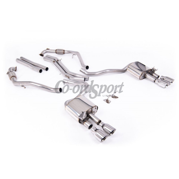 Milltek Exhaust - Cat Back Non-Resonated Louder with Quad GT-100 image