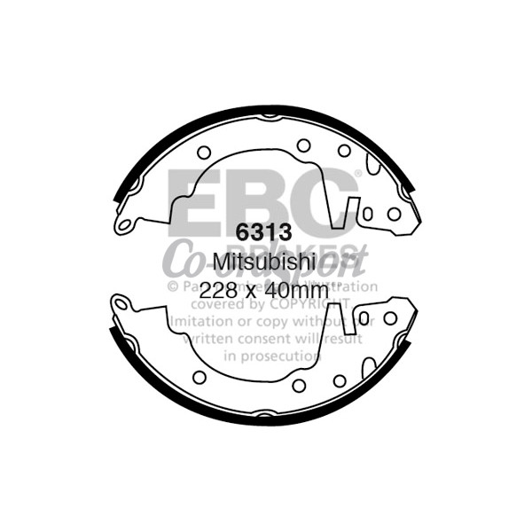 EBC BRAKE SHOE SET image