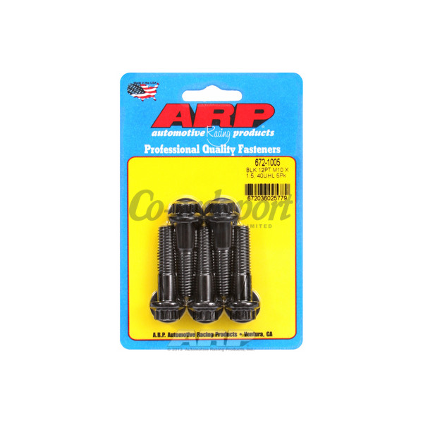 ARP M10 x 1.50 x 40 12pt black oxide bolts image
