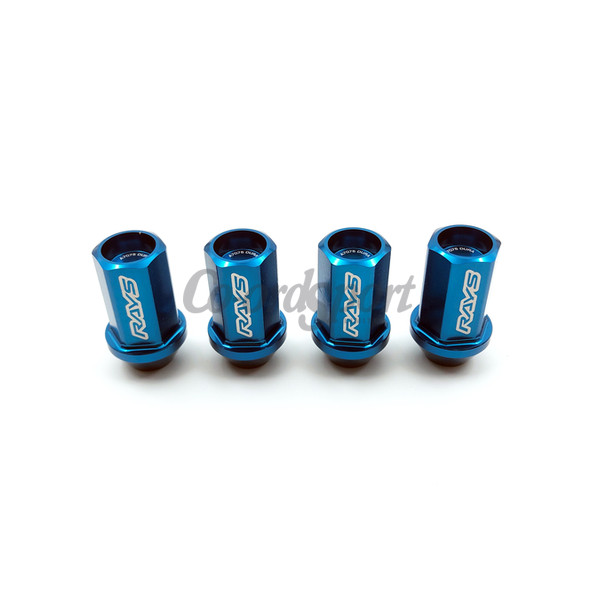 RAYS DURA NUT (4PC) STRAIGHT L42 M12x1.5 BLUE image