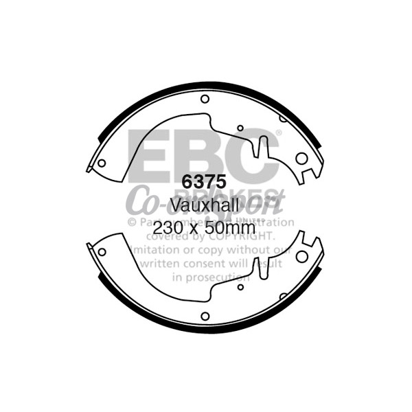 EBC BRAKE SHOE SET image