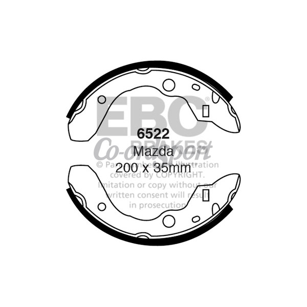 EBC BRAKE SHOE SET image