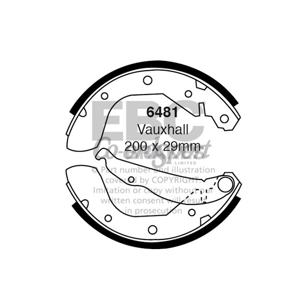 EBC BRAKE SHOE SET image