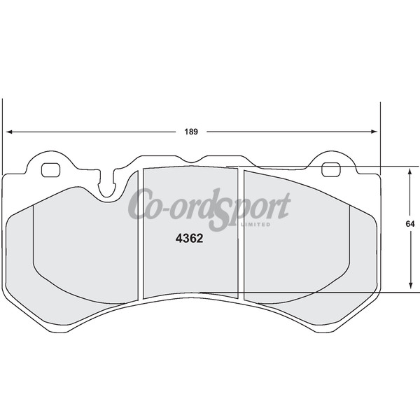 PFC Race Brake Pads 08 Compound Nissan R35 GT-R Front 19mm image