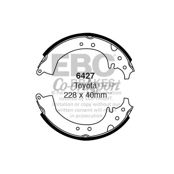 EBC BRAKE SHOE SET image