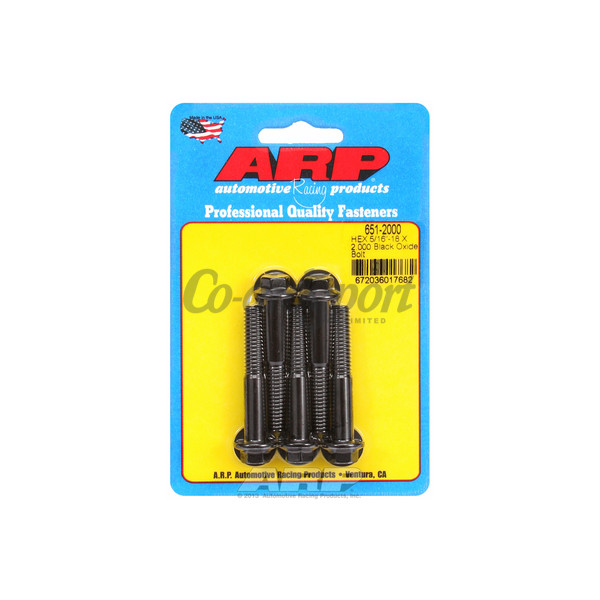 ARP 5/16-18 X 2.000 hex black oxide bolts image