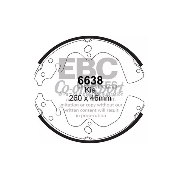 EBC BRAKE SHOE SET image