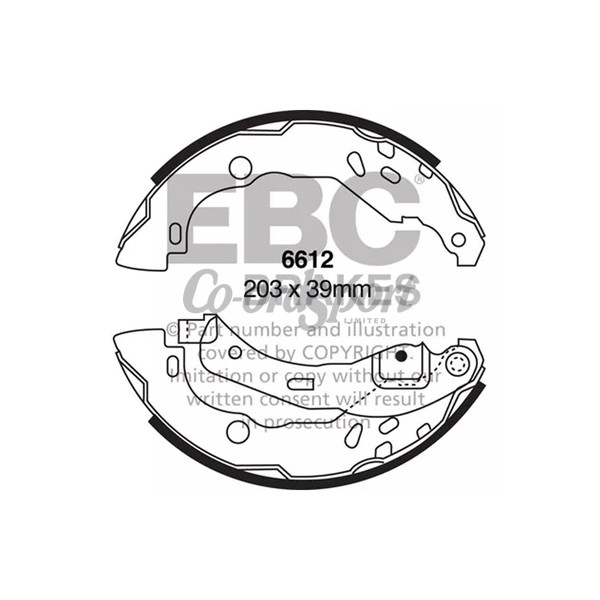 EBC BRAKE SHOE SET image