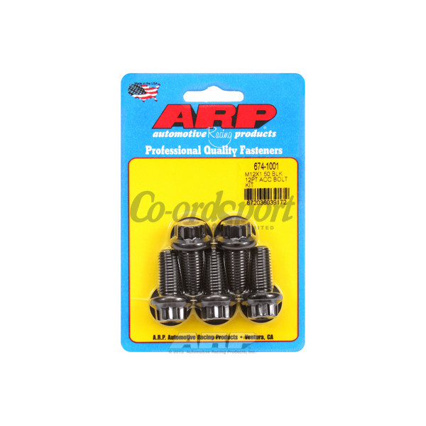 ARP M12 x 1.50 x 25 12pt black oxide bolts image