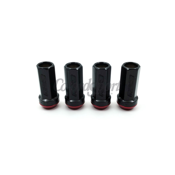 RAYS 17 HEX RACING NUT L48 2PC 12X1.25 RD-BK 4PAK image