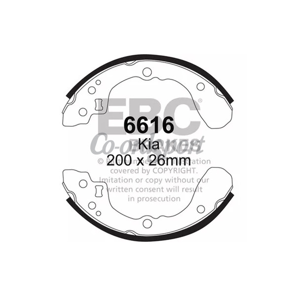 EBC BRAKE SHOE SET image