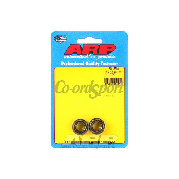 ARP M12 X 1.25 5/8 wr 12pt 2pc nut kit image