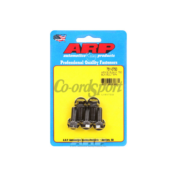 ARP 5/16-24 x .750 hex black oxide bolts image