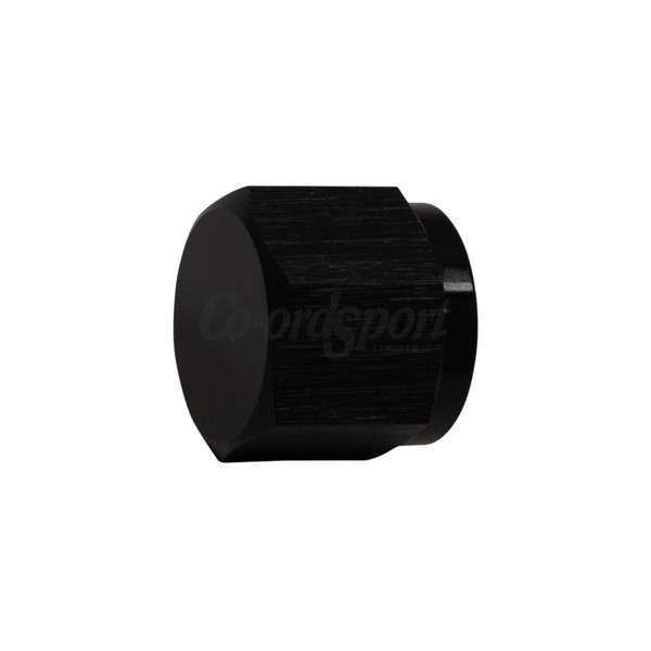 DW 6AN Female Flare Cap  Anodized Matte Black image