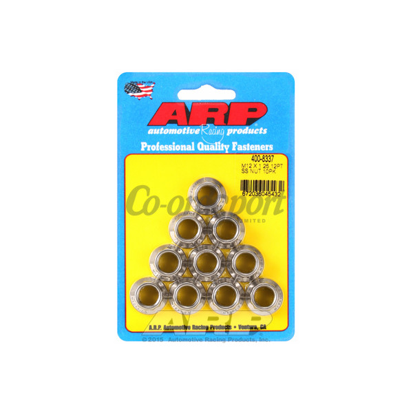 ARP M12 X 1.25 M14 wr SS 12pt nut kit image