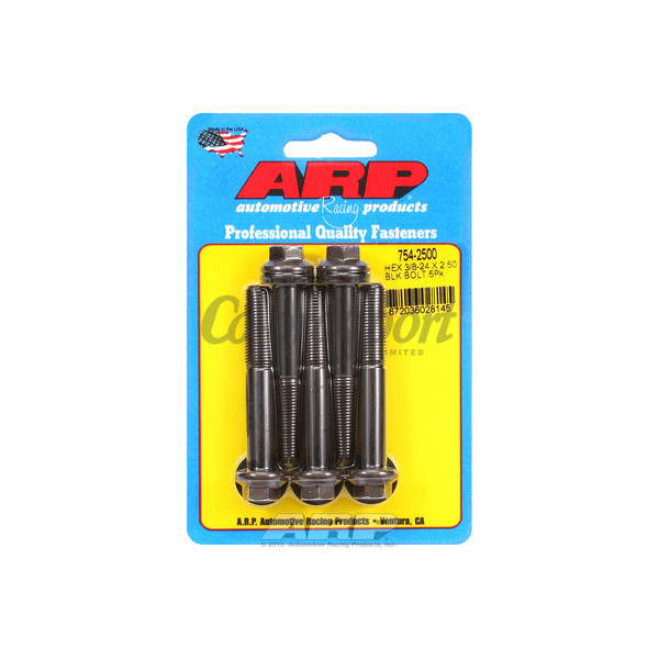 ARP 3/8-24 x 2.500 hex 7/16 wrenching black oxide bolts image