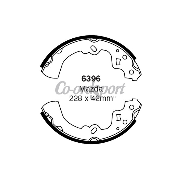 EBC BRAKE SHOE SET image