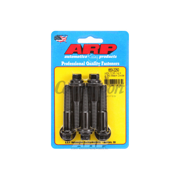 ARP 7/16-14 X 2.250 hex black oxide bolts image