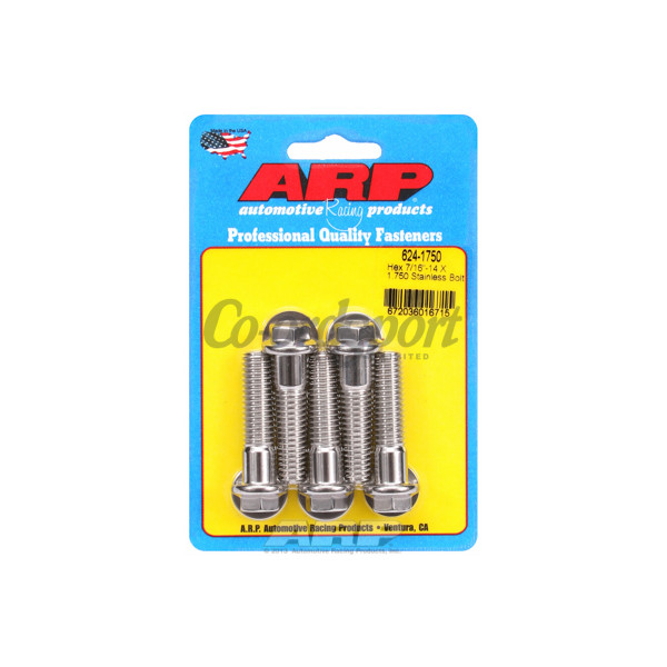 ARP 7/16-14 X 1.750 hex 1/2 wrenching SS bolts image