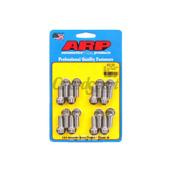ARP 3/8 x .750 drilled SS 12pt header bolt kit image