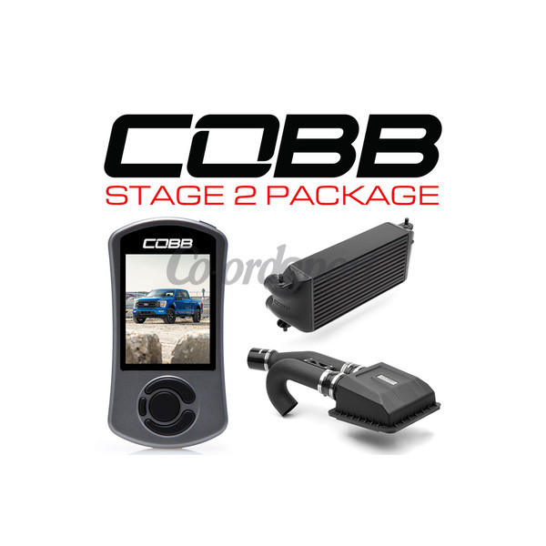 COBB Stage 2 Power Package Black Factory Location Intercooler (w/ image
