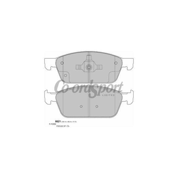 PBS Ford Focus ST Mk2 Front Prorace Pads image