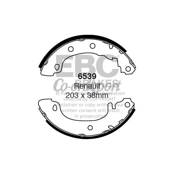 EBC BRAKE SHOE SET image