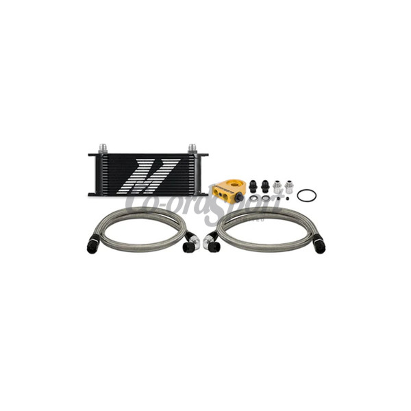 Mishimoto Universal Thermostatic Oil Cooler Kit 16-Row Black image