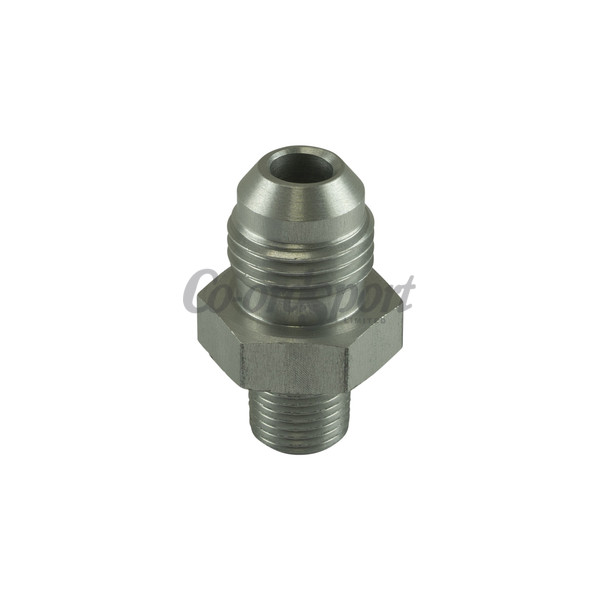 Turbosmart Fitting -6 AN Flare to 1/8 NPT Male Straight - Silver image