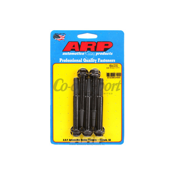 ARP 3/8-16 x 3.250 hex 7/16 wrenching black oxide bolts image