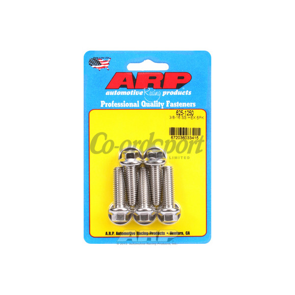 ARP 3/8-16 x 1.250 hex 7/16 wrenching SS bolts image