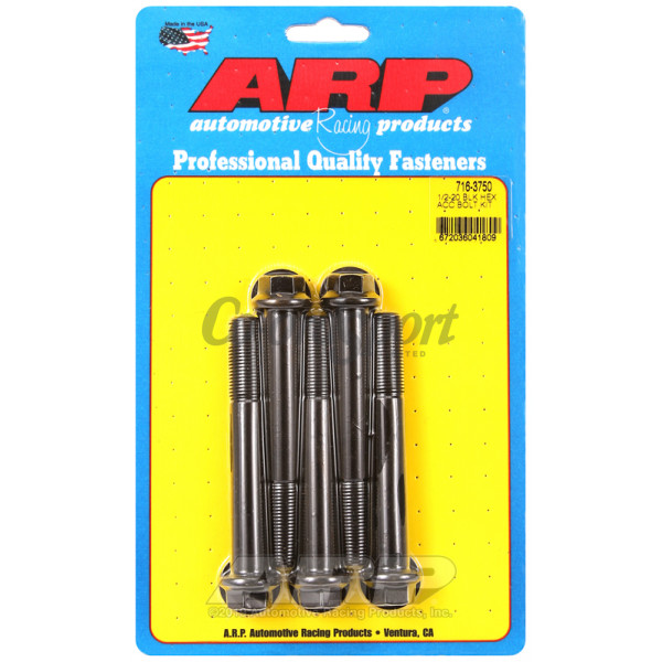 ARP 1/2-20 x 3.750 hex black oxide bolts image