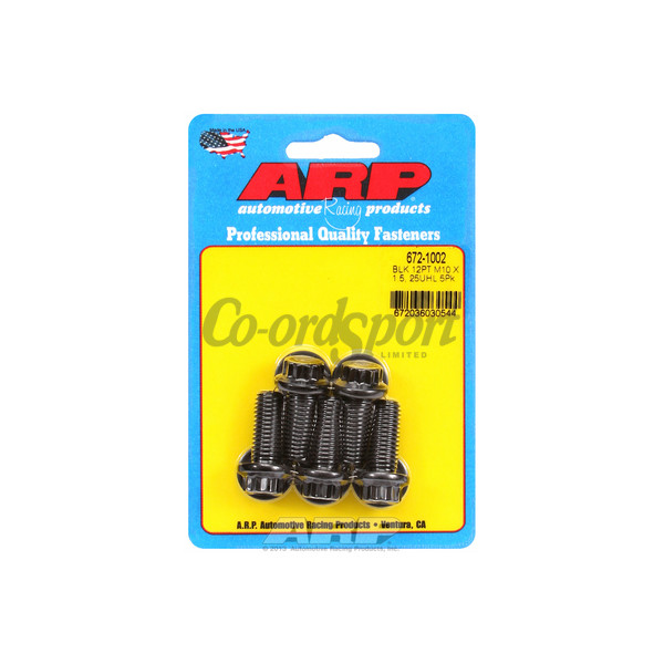 ARP M10 x 1.50 x 25 12pt black oxide bolts image