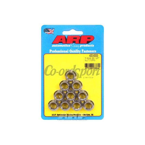 ARP 7/16-20 SS 12pt nut kit image